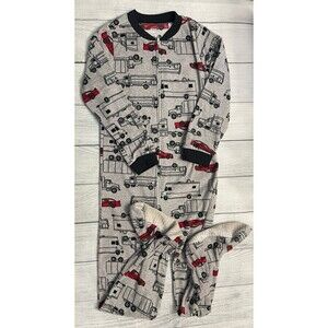 Carter’s Truck & Car Boy Fleece Footed Pajamas (PJs) Sleeper, Size Youth 8